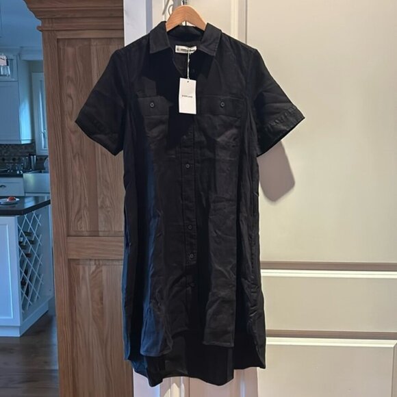 NWT EVERLANE The Daytripper Dress in Linen XS BLACK - Picture 2 of 16